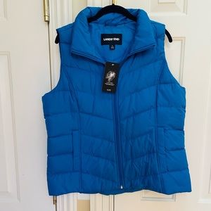 Blue quilted large vest brand new